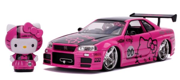 JAD33002 - NISSAN Skyline GT-R (R34) avec figurine HELLO KITTY 2002 - 1