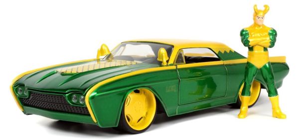 JAD33357 - FORD Thunderbird avec figurine LOKI verte 1963 MARVEL - 1