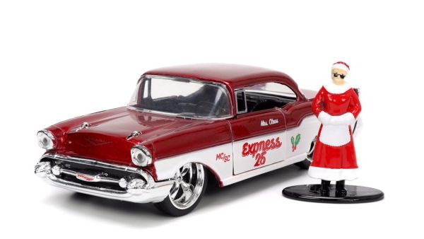 JAD33750 - CHEVROLET BEL AIR MRS SANTA CLAUS 1957 rouge - 1