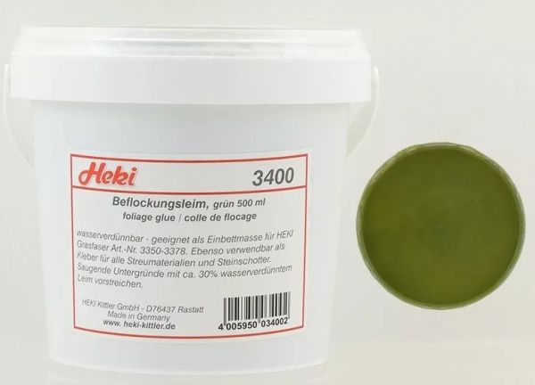 HEK3400 - Colle pour flocage verte 500ml - 1