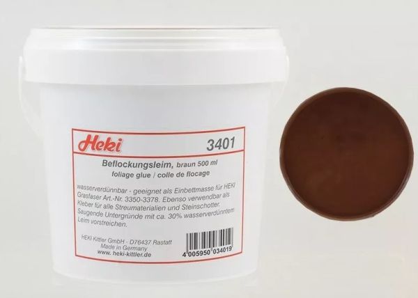 HEK3401 - Colle pour flocage marron 500ml - 1
