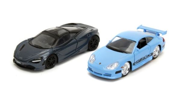 JAD34250 - PORSCHE 996 GT3 RS Bleu et McLAREN 720S Noir  FAST & FURIOUS - 1