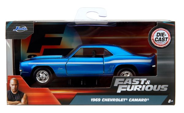 Miniature CHEVROLET Camaro 1969 Bleu FAST & FURIOUS JADA TOYS