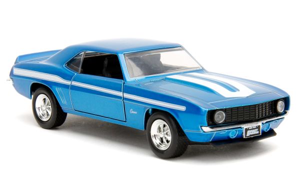 メ*ワ様 1969 Chevrolet Camaro ストリートファイター ポリ Miniature CHEVROLET Camaro 1969 Bleu FAST & FURIOUS JADA TOYS