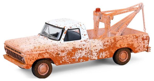 GREEN35300-B - FORD F-100 1973 avec crochet de remorquage Blanc de la série BLUE COLLAR sous blister - 1