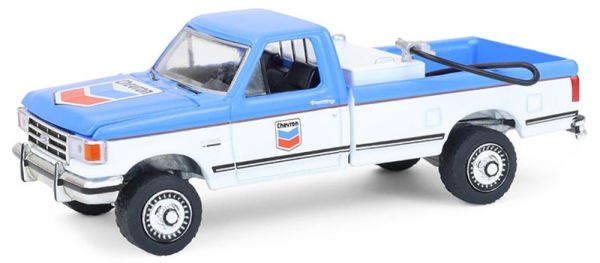 GREEN35300-D - FORD F-250 XL 1991 bleu et blanc - CHEVRON de la série BLUE COLLAR sous blister - 1