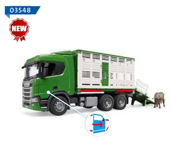 BRU3548 - SCANIA Super 560R 6x4 bétaillère avec une vache - 1