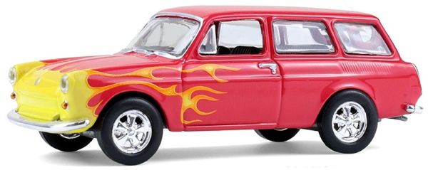 GREEN36120-B - VOLKSWAGEN Type 3 Panel Van 1963 rouge de la série CLUB VEE-DUB sous blister - 1