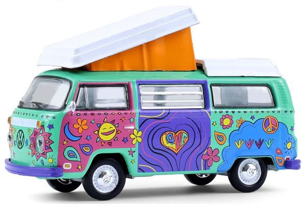 GREEN36120-C - VOLKSWAGEN Type 2 1973 - Westfalia Campmobile - Van festival de musique - 1