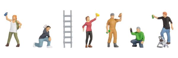 NOC36566 - Graffeurs avec échelle - 1