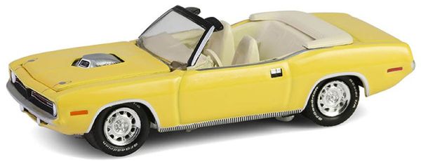 GREEN37320-E - PLYMOUTH Cuda Cabriolet 1970 jaune de la série BARRETT JACKSON sous blister - 1
