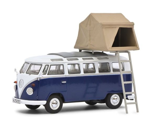 SCH3778 - VOLKSWAGEN T1b Samba avec tente Bleu et blanc - 1