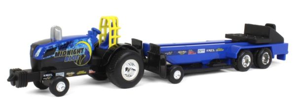 ERT37940-2 - NEW HOLLAND MIDNIGHT BLUE tracteur pulling avec remorque - 1