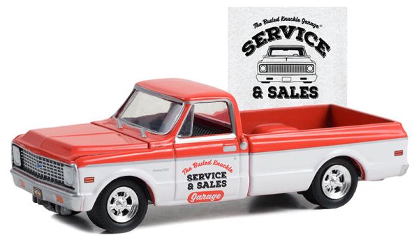 GREEN39120-F - CHEVROLET C-10 de 1972 rouge et blanc - 1