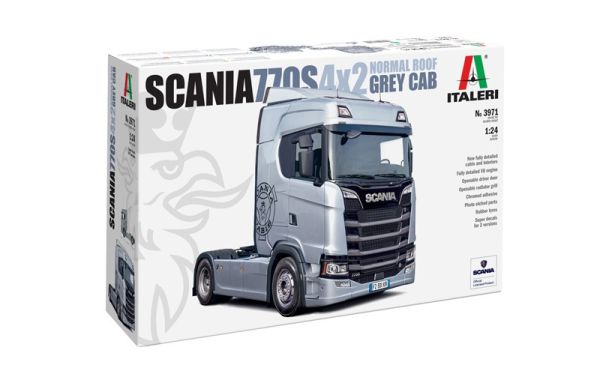 ITA3971 - SCANIA S770 4x2 Toit Normal - Cabine grise à assembler et à peindre - 1