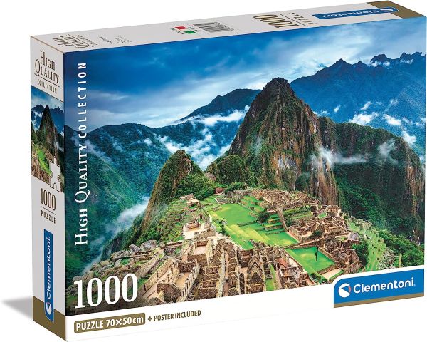 CLE39770 - Puzzle 1000 pièces Machu Picchu avec poster - 1