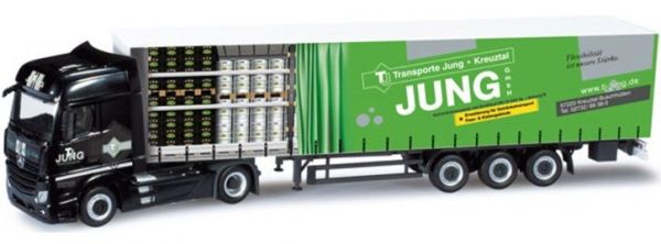 HER301329 - MERCEDES Actros Bigspace  avec remorque bâchée  TJ JUNG - 1