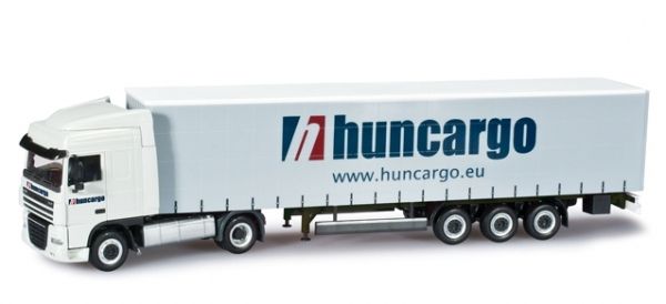 HER303132 - DAF XF105 SC 4x2 avec remorque bâchée 3 Essieux HUNCARGO - 1