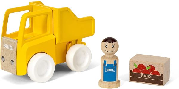 BRIO30373 - Camion benne jaune avec chargement - 1