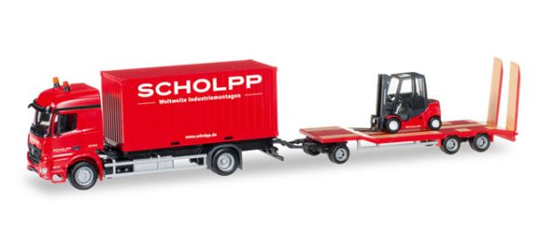 HER306232 - MERCEDES-BENZ Arocs 4x2 porte container Avec porte engins 3 essieux et chariot élévateur SCHOLPP - 1