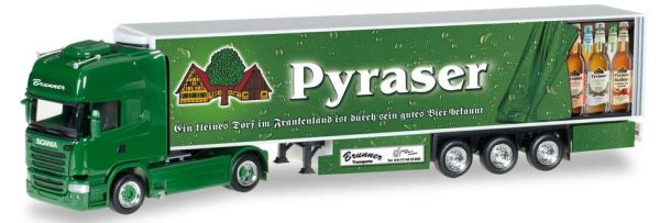 HER306874 - SCANIA R TL 4x2 avec remorque frigo 3 Essieux BRUNNER Brasserie PYRASER - 1