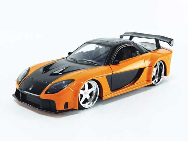 JAD30732 - MAZDA RX-7 Orange et noire Fast and Furious - 1