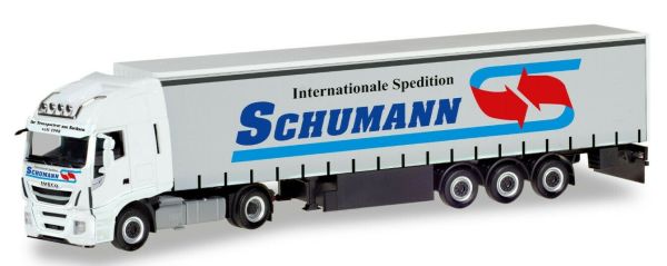 HER310048 - IVECO Stralis XP 4x2 avec remorque bâchée 3 Essieux Spedition SCHUMANN - 1