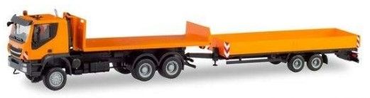 HER311595 - IVECO 6x4 porteur plateau avec remorque 2 Essieux - 1
