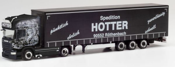 HER311717 - SCANIA R TL 4x2 avec remorque bâchée 3 Essieux HOTTER - 1