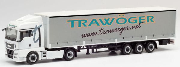 HER311779 - MAN TGX XLX 4x2 avec remorque bâchée 3 Essieux TRAWÖGER - 1
