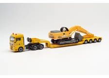 HER312301 - MAN TGX XLX 6x4 avec porte engins 4 essieux et pelle LIEBHERR 954 LEONHARD WEISS - 1