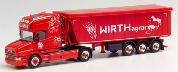 HER313018 - SCANIA Hauber TL 4x2 avec remorque bâchée 3 Essieux WIRTH AGRAR - 1