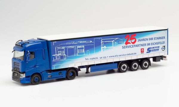 HER313148 - RENAULT T G 4x2 avec remorque bâchée 3 Essieux SIEBOLD - 1