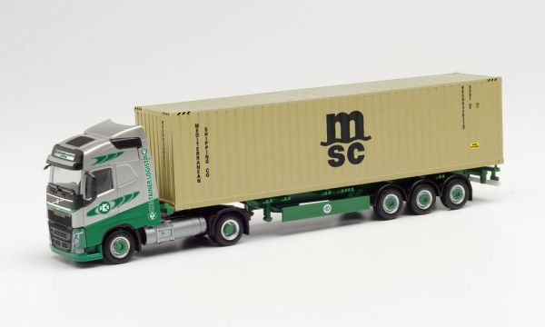 HER313193 - VOLVO FH GL. 4X2 avec porte container 3 Essieux EKB et container MSC - 1