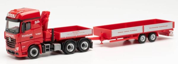 HER313322 - MERCEDES Arocs L 6x4 avec grue de chargement et remorque 2 Essieux SCHOLPP - 1