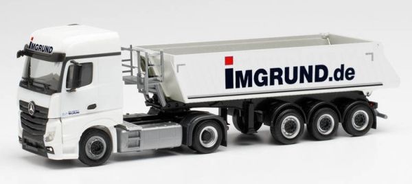 HER313582 - MERCEDS Actros 4x2 avec benne 3 Essieux Schmitz IMGRUND - 1