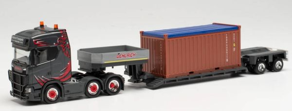 HER313698 - SCANIA CS20 HD 6x2 avec plateau surbaissé et container 20 Pieds OEHLRICH - 1