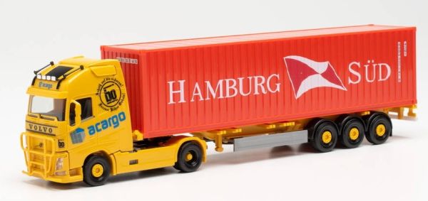 HER313803 - VOLVO FH Gl 4x2 ACARGO avec porte container et container HAMBURG SÜD - 1