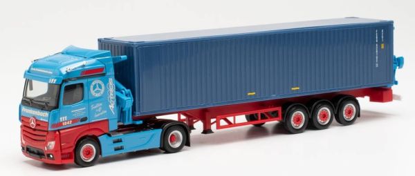 HER313919 - MERCEDES Actros avec porte container et container FRANKENBACH - 1