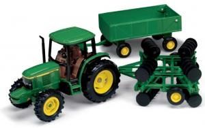 ERT15489 - JOHN DEERE 6410 avec Herse et Remorque - 1