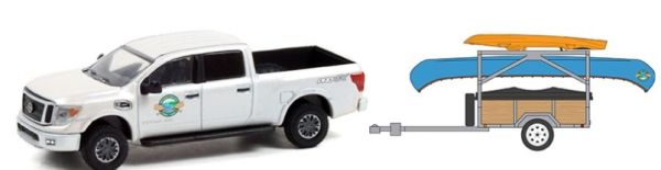 GREEN32230-A - NISSAN Titan XD PRO-4X 2019 avec remorque et canoë HITCH & TOW sous blister - 1