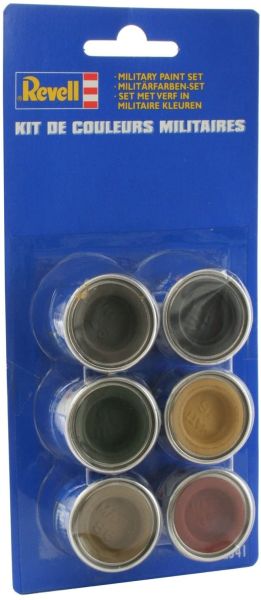 REV32341 - 6 pots de peinture email couleurs militaires - 1