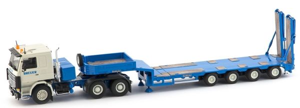 IMC33-0045 - SCANIA R143 6x4 avec semi porte engins 4 essieux GOLHOFER transport BREUER - 1