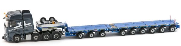 IMC33-0049 - MERCEDES BENZ Actros 2 Gigaspace 8x4 avec semi surbaissée NOOTEBOOM extensible 3+6 essieux transport XL - 1