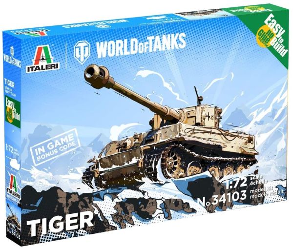 ITA34103 - Facile à construire – Char Pzkpfw. VI Tiger I World of Tanks à assembler et à peindre - 1