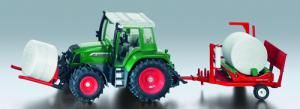 SIK3861 - FENDT 411 avec Enrubanneuse TAARUP et Fourche à Balles - 1