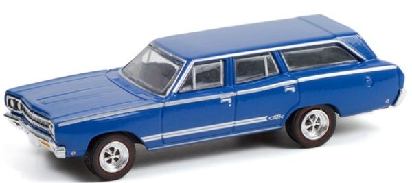 GREEN36040-B - PLYMOUTH Satellite 1968 bleu ESTATE WAGONS sous blister - 1