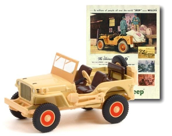 GREEN39080-A - JEEP WILLYS MB 1945 VINTAGE AD CARS sous blister - 1