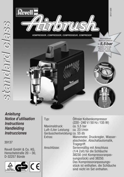 REV39137 - Compresseur aérographe Airbrush Standard Class - 1