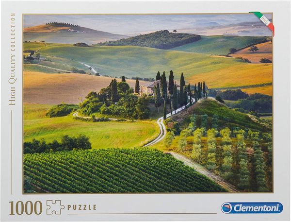 CLE39456 - Puzzle 1000 Pièces La Toscane – 69x50 cm - 1